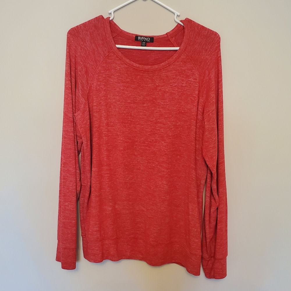 Buffalo Red Cozy Stretchy Longsleeve Sweatshirt M